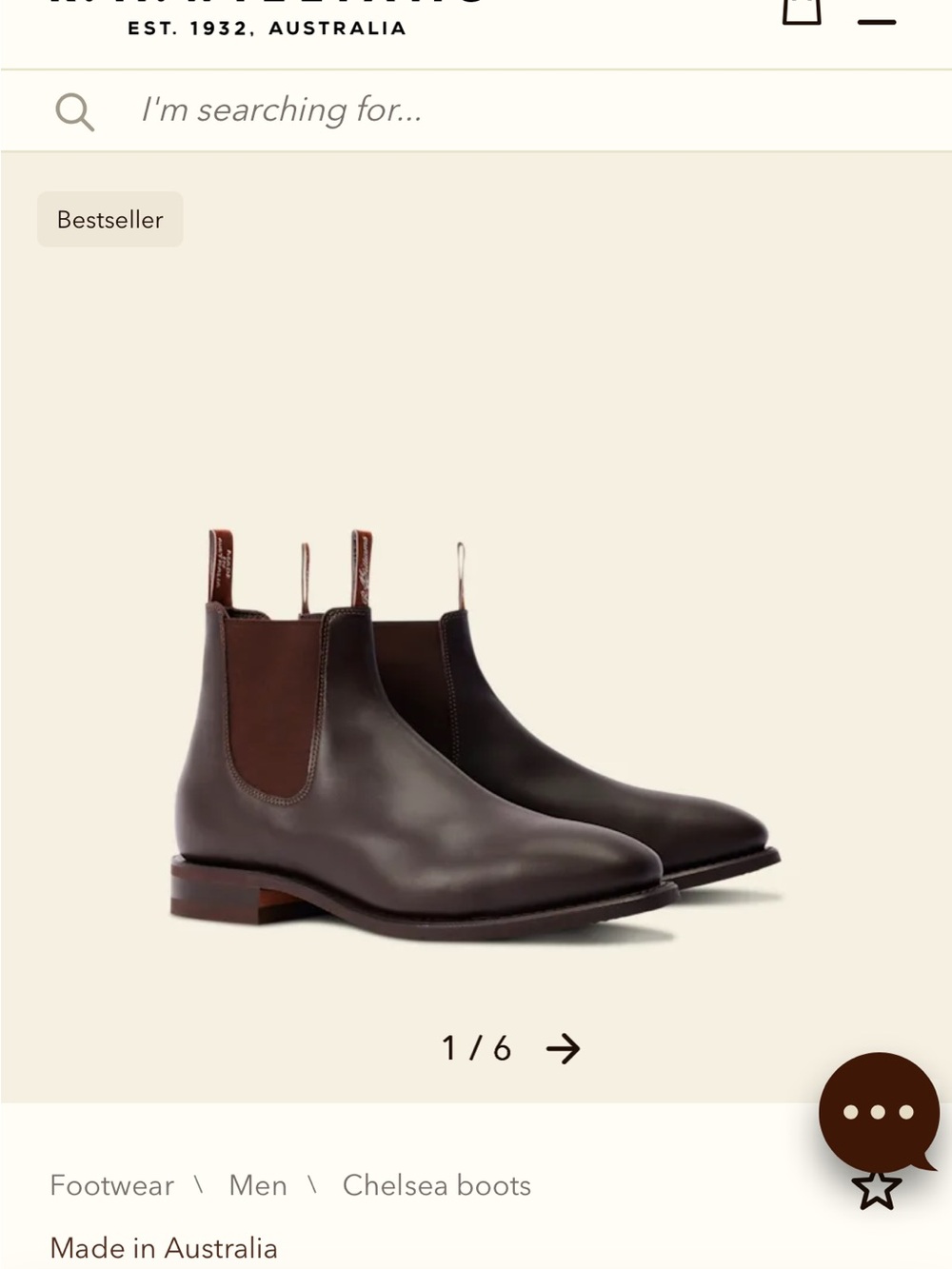 Craftsman boot – chestnut yearling leather